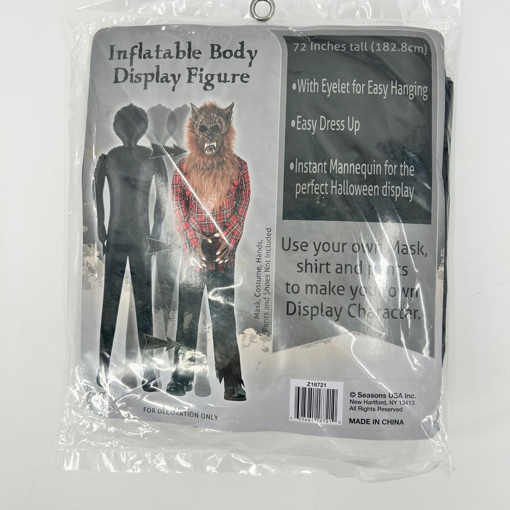 Seasons USA Inflatable Body Display Figure 72 Inch Halloween Mannequin Z18721